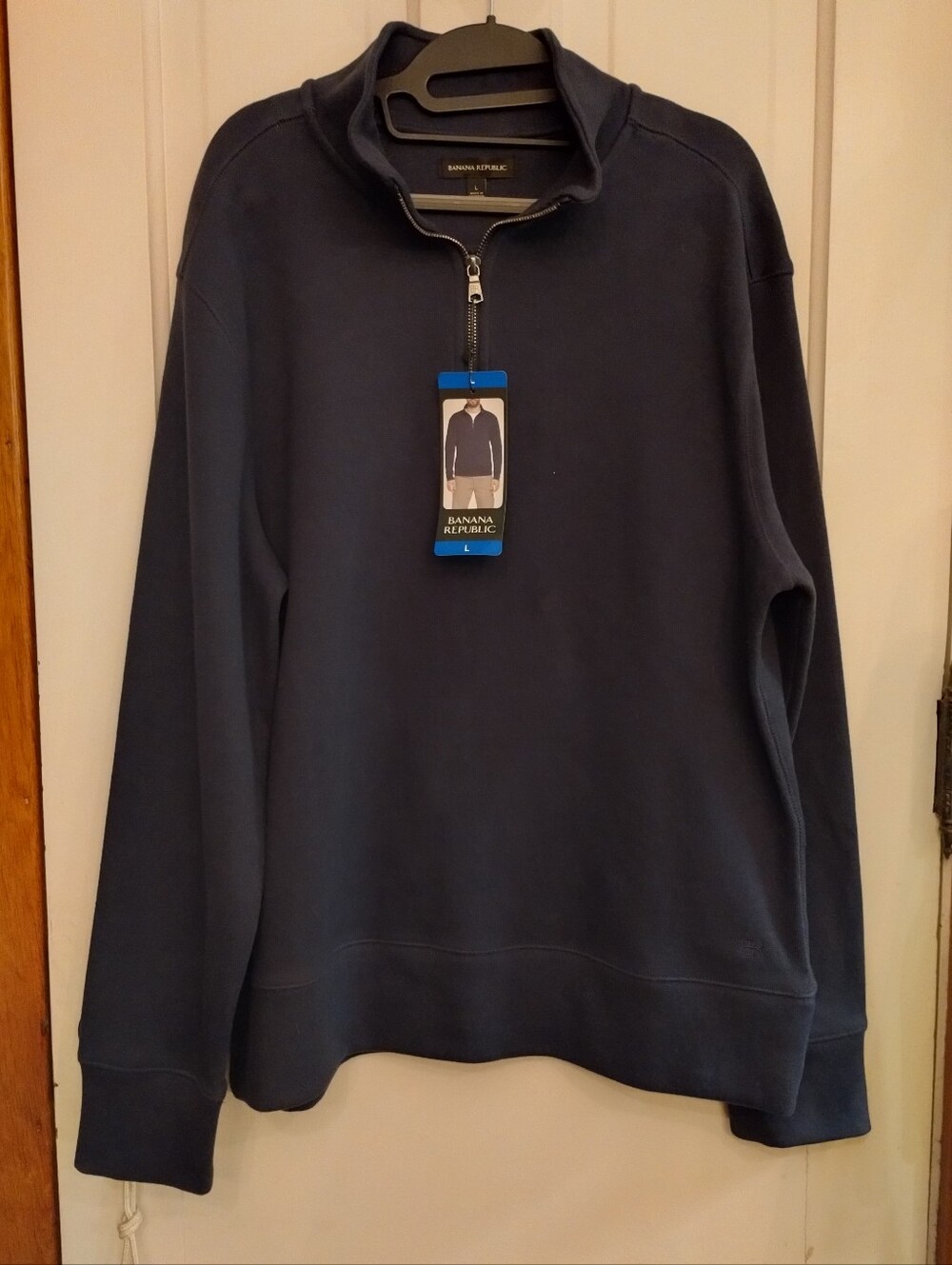 Banana Republic Men’s Dark Navy Zip-Up Pullover